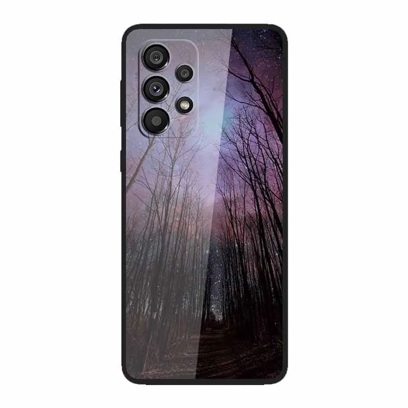 Чехлы для Samsung Galaxy A73 5G чехол 6 7 дюйма жесткие задние крышки из закаленного стекла