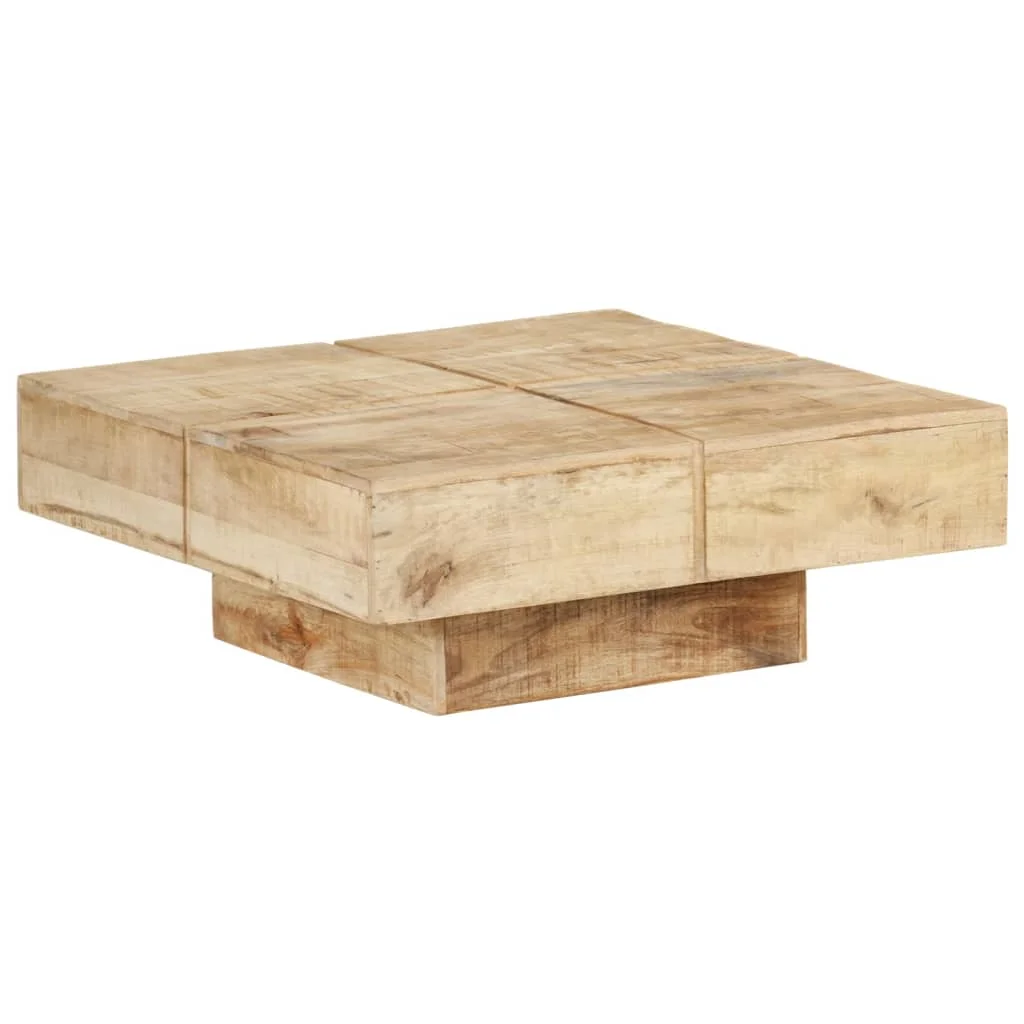 

Coffee Table, Solid Mango Wood Tea Table, Livingroom Furniture 80x80x28 cm