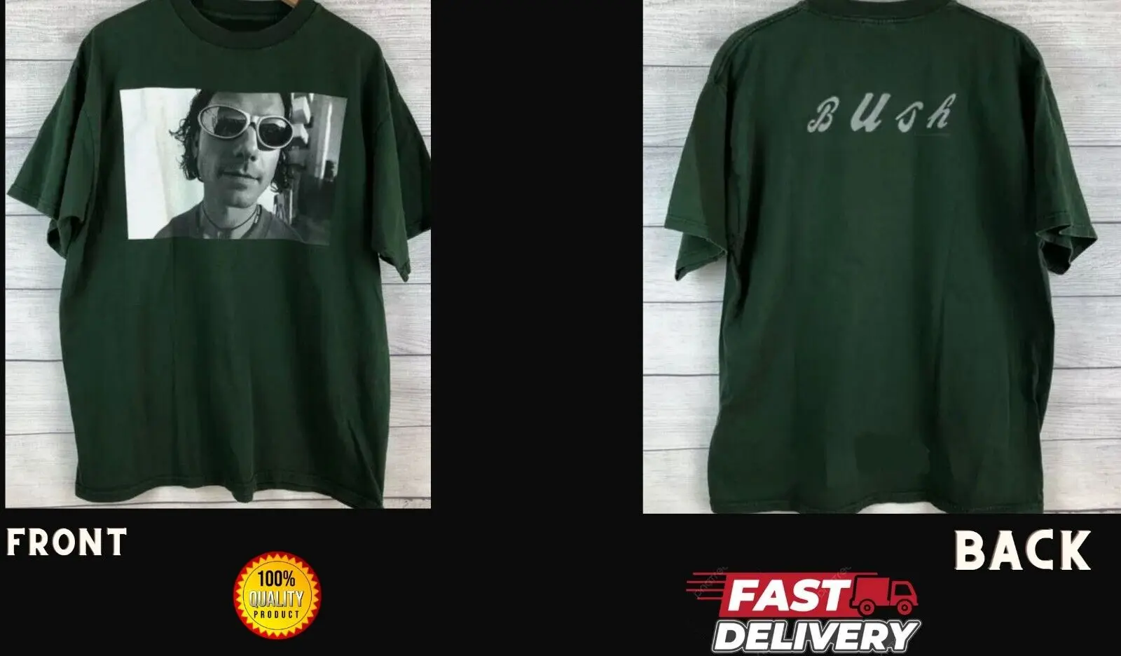 Двусторонняя футболка Bush Gavin Rossdale Remake 90’s Band