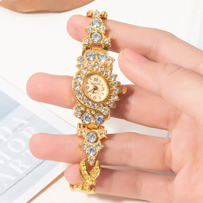 Gold Quartz Watches For Women Fashion Decorate Ladies Watch Sale Dropshipping Cadeau Gifts Relogio Feminino Montre Femme Zegarek