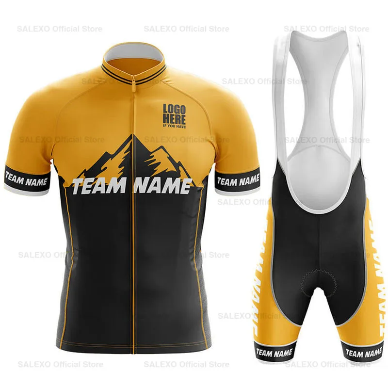 Набор мужской велосипедной формы для катания на велосипеде MTB с логотипом команды, настраиваемой по заказу, летняя быстросохнущая одежда для велосипеда.