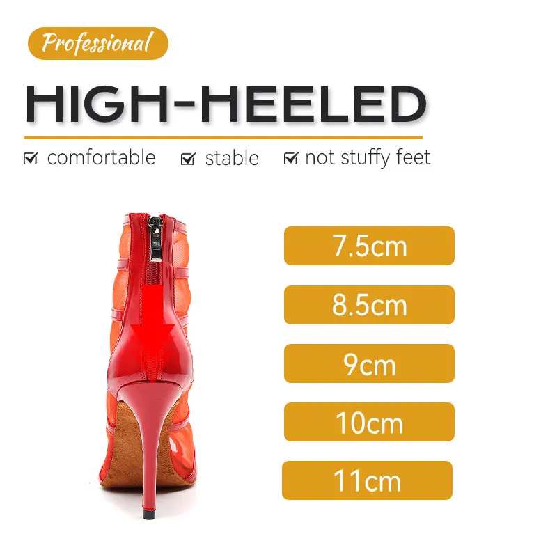Hipposeus Dance-Shoes Women Girls Latin Salsa Tango Ballroom Dancing Shoes Ladies Soft Bottom Modern Dance Shoes Professional