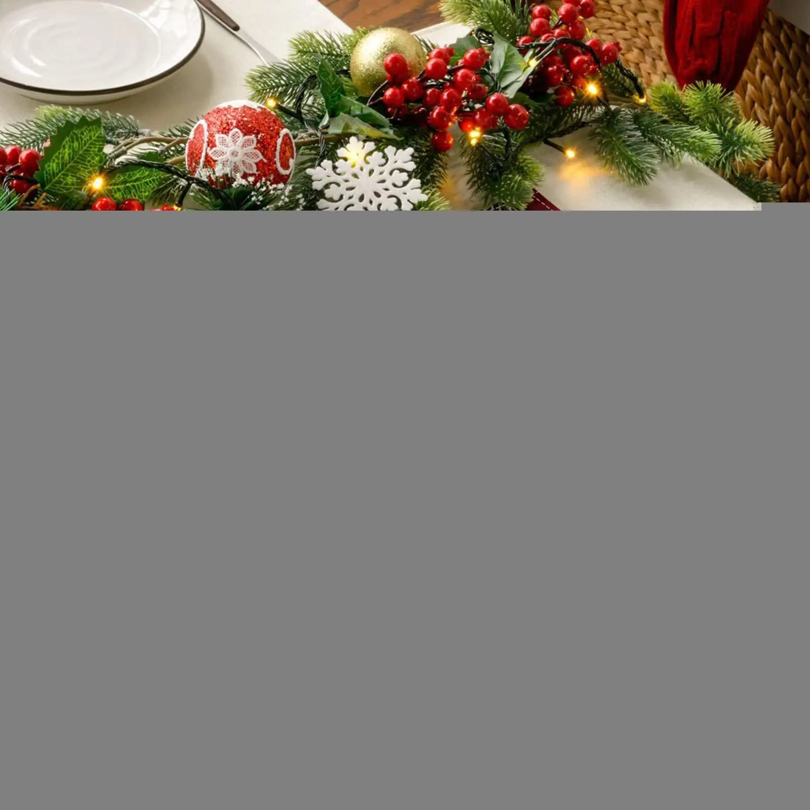 

Christmas Placemats New Red Black Plaid Placemats Reversible Heat-resistant Santa Claus Place Mat For Christmas Home Decora I8j6