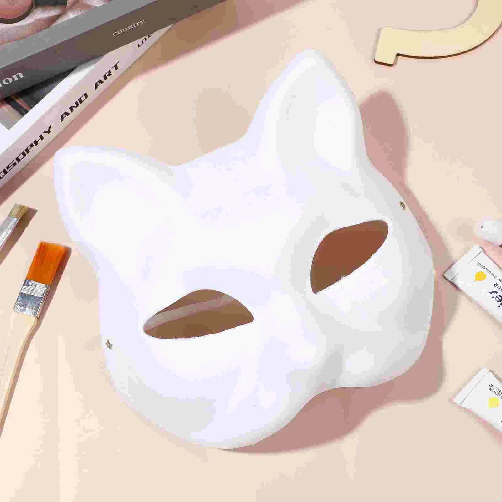 10 шт. ручная роспись маска DIY котенок Хэллоуин костюм кошка маскарад для женщин