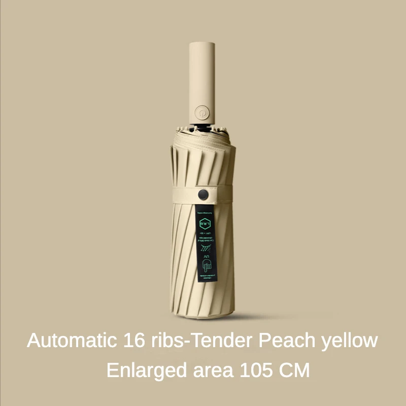 

2023Reinforced 16 Bone Fully Automatic Umbrella Windproof Strong Shade Sunny and Rainy Umbrellas for Men Wind Resistant Paraguas