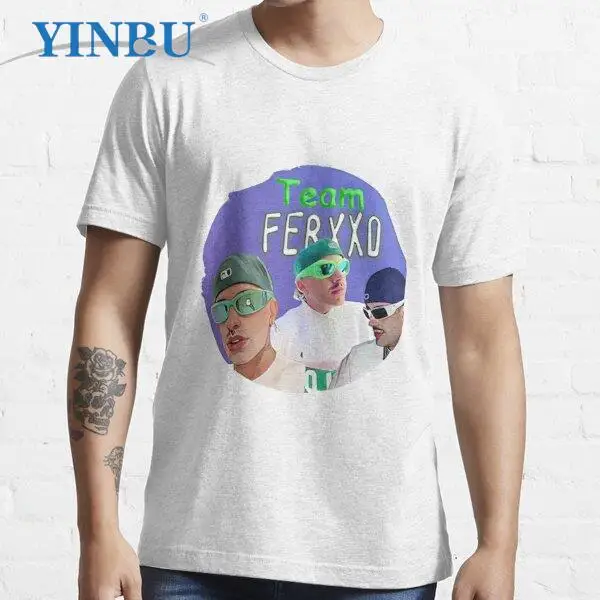 

Ferxxo фиолетовый Feid, футболки с принтом Ferxxo, Высококачественная Мужская короткая футболка бренда YINBU, графическая футболка с круглым вырезом