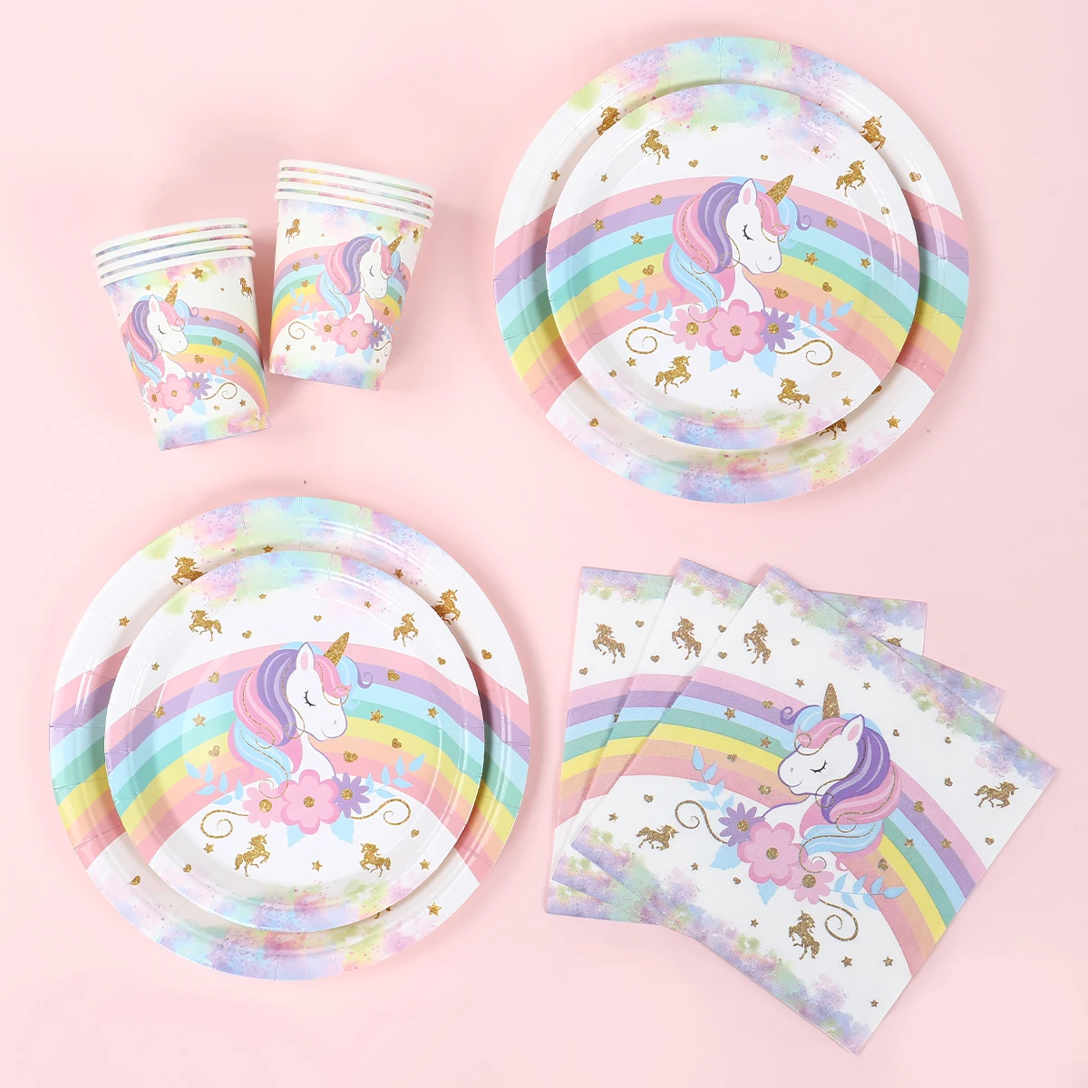 Радужный единорог скатерть из полиэстера