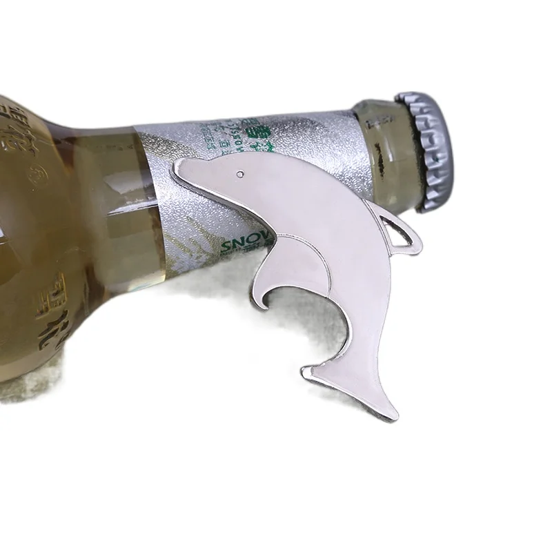 

Kitchen Gadgets Ocean Series Dolphin Shape Beer Bottle Opener Alloy Groomsmen Gifts Beer Opener Small Wedding Favors for Guests