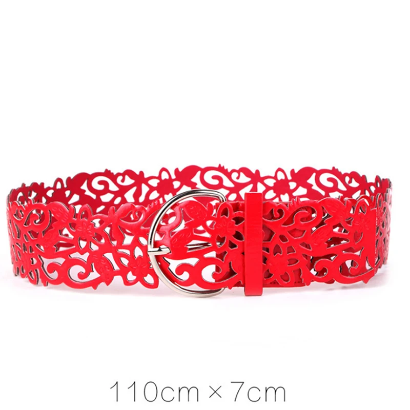 

Hollow Retro Ladies Belt Wide Women's Cummerbund Female Cutout Flower Fashion Belt Strap Decoration High Quality Belt