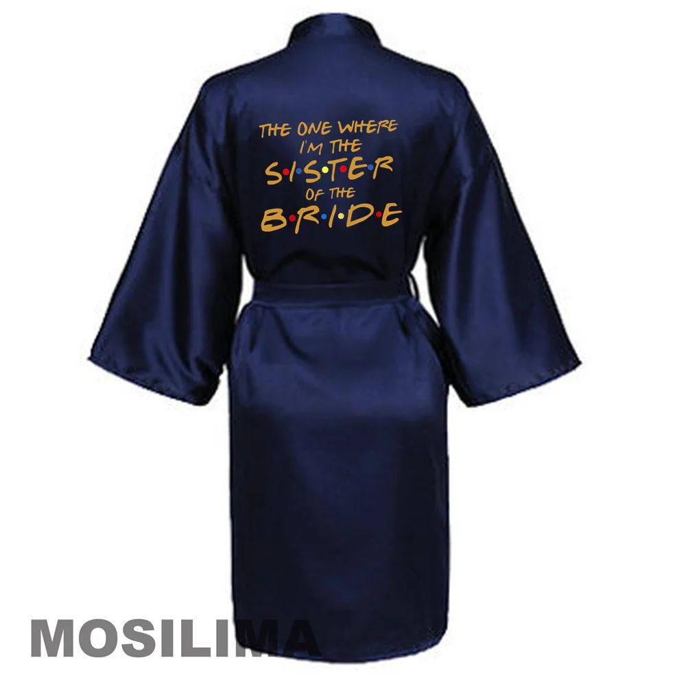

Bride Bridesmaid Wedding Robe Kimono Bathrobe Gown Nightgown Casual Satin Short Women Sexy Nightwear Sleepwear ZH017