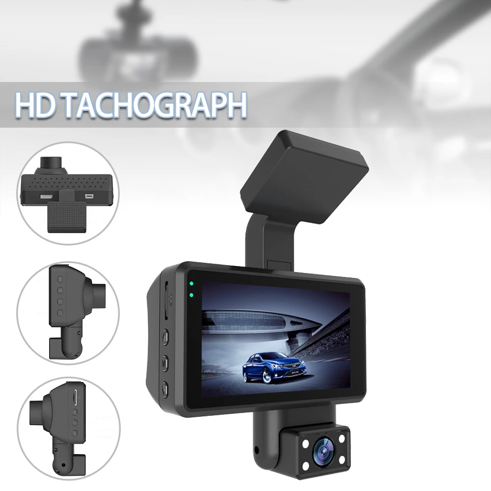 

Mayitr 3-inch USB DASH CAM 360 Degree Rotatable Lens Reverse Image 1080P Front Rear Cameras Car DVR Dash