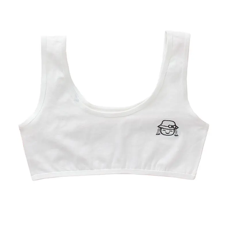 

8-18 Years Cotton Teen Girl Training Bra Puberty Adolescent Vest Wireless Children Tank Tops