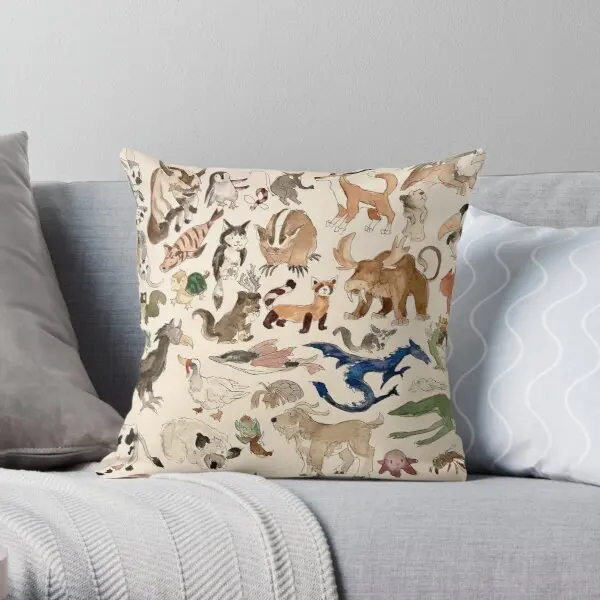 

Avatar Animals Print In Watercolor Avat Printing Throw Pillow Cover Case Decor Bedroom Throw Fashion Car Pillows not include