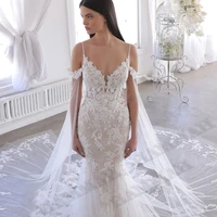 hammah eleagnt off shoulder vestidos wedding dresses strap lace appliques bride party gown robe de mari%c3%a9e engagement customised