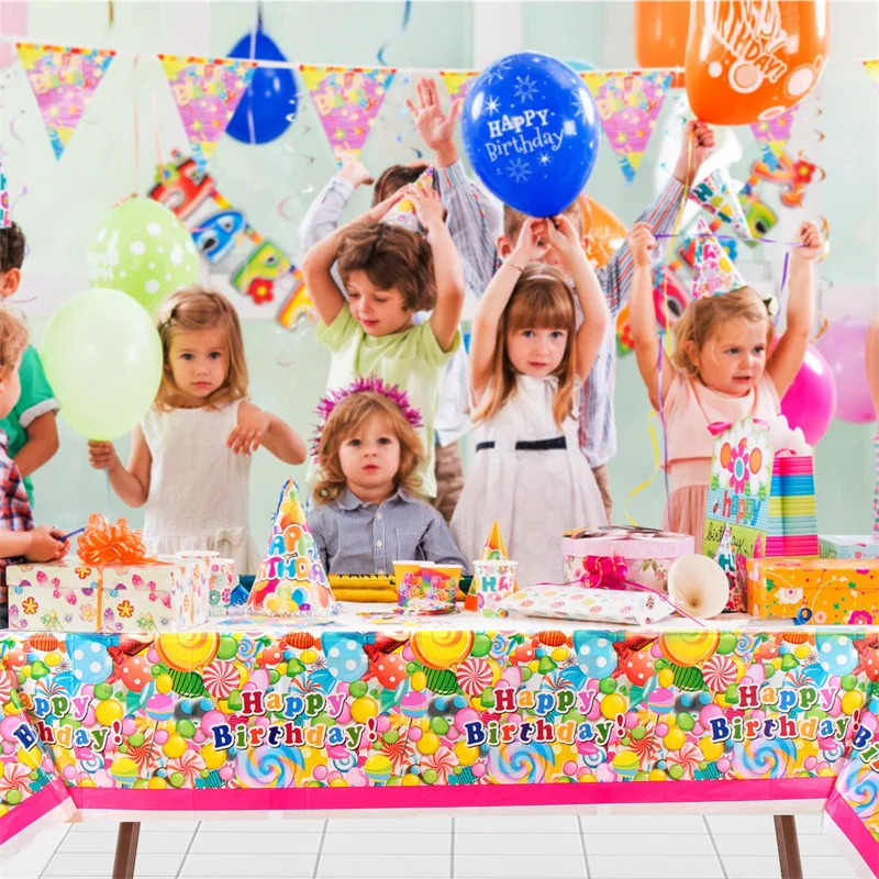 

Birthday Party Plastic Tablecloth Baby Shower Disposable Tablecovers Festive Wedding Bachelor Party Table Decoration Table Cloth