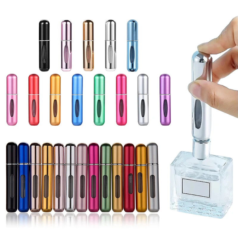 

5ml 6ml 8ml Mini Portable Bottom-Filling Pump Perfume Refillable Spray Bottle Empty Cosmetic Containers Atomizer Bottle Travel