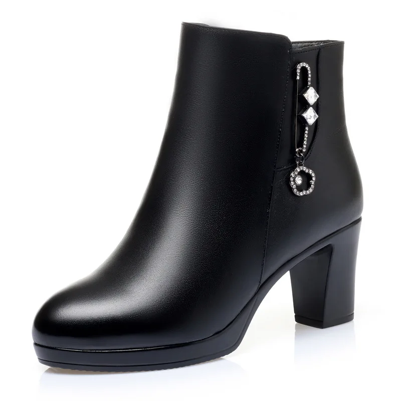 

Женские ботильоны из натуральной кожи на высоком каблуке, 34 цвета