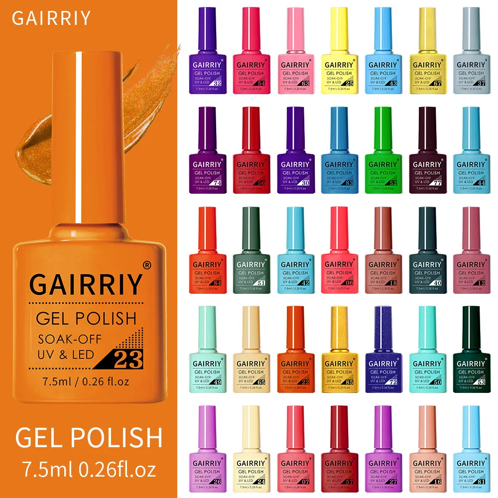 

Esmaltes Gairriy Colorful Gel Nail Polish 7.5ML Long Lasting UV LED Gel Sequins For Manicure Nail Art Design Gel Varnish 1PCS
