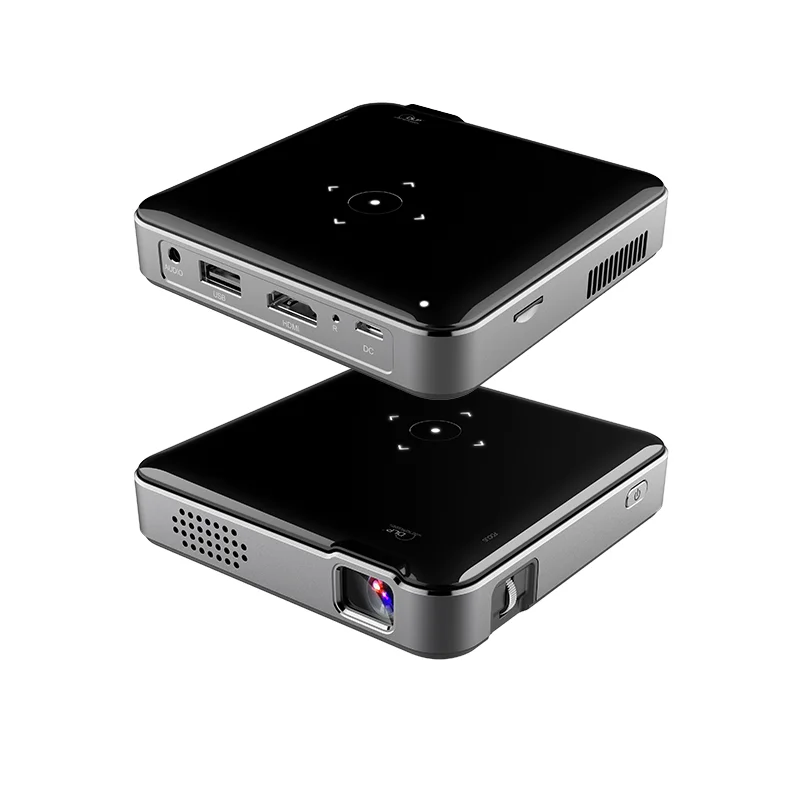 

Smart DLP Mini Projector Home Theater Android 100% Offset Auto Keystone wifi Wireless Remote Best gift mini beamer
