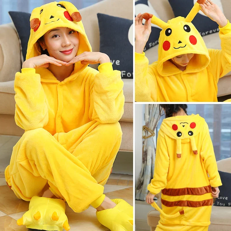 

Animal Kigurumi Cartoon Onesies Adults Teenagers Women Pajamas Funny Flannel Warm Soft Overall Onepiece Night Home Jumpsuit