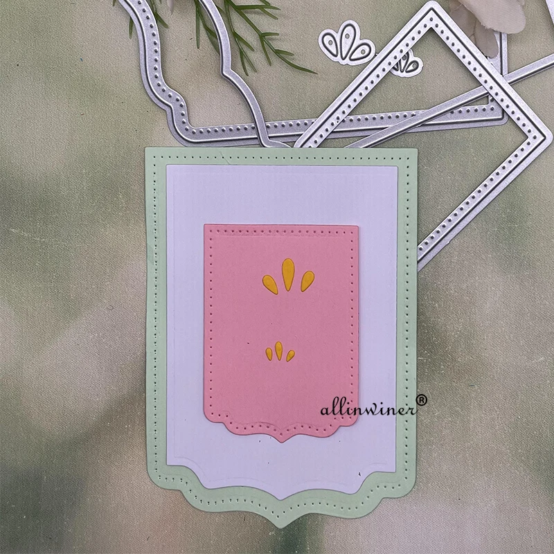 

New Label banner frame DIY Craft Metal Cutting Die Scrapbook Embossed Paper Card Album Craft Template Stencil Die