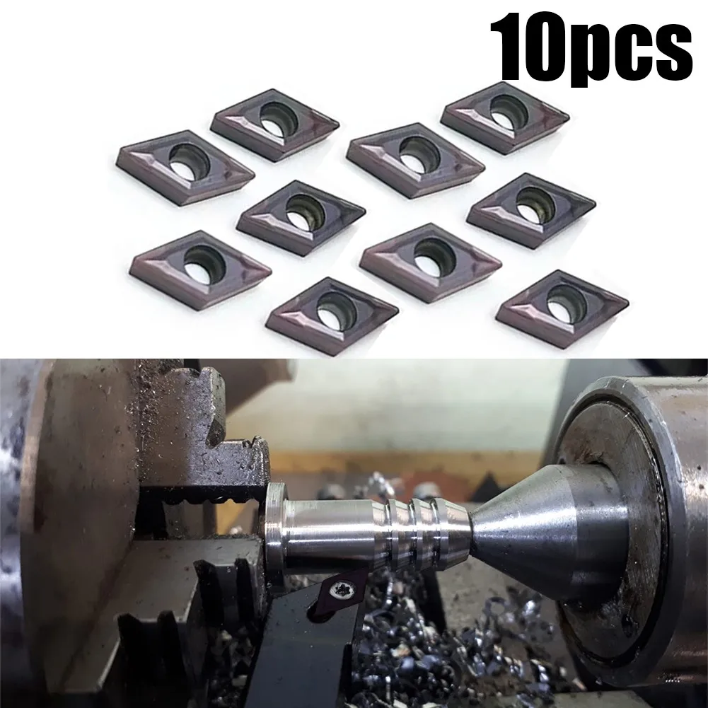 

10 Pcs Carbide Inserts DCMT21.51 DCMT070204 VP15TF Carbide Inserts For Lathe Turning Tool Holder Cutting Tools Accessories