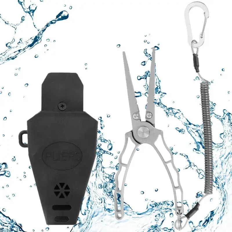 

Fishing Pliers Compact Fishing Pliers With Elastic Cord Fishing Gear For High Efficiency For River Fishing Pond Fishing