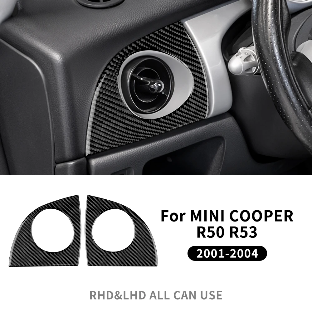 

Для Mini Cooper Hatch R50 R53 2001 2002-2004 автомобильная приборная панель консоли боковая крышка воздуховыпускного отверстия отделка мягкая внутренняя наклейка из углеродного волокна