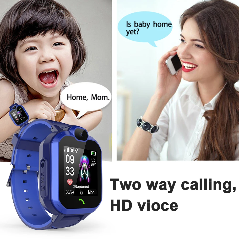 New Smart Watch Anti-lost Waterproof Functional Child SOS Call Locator Tracker LBS Positioning SIM For Android IOS Phone Gift UK images - 6