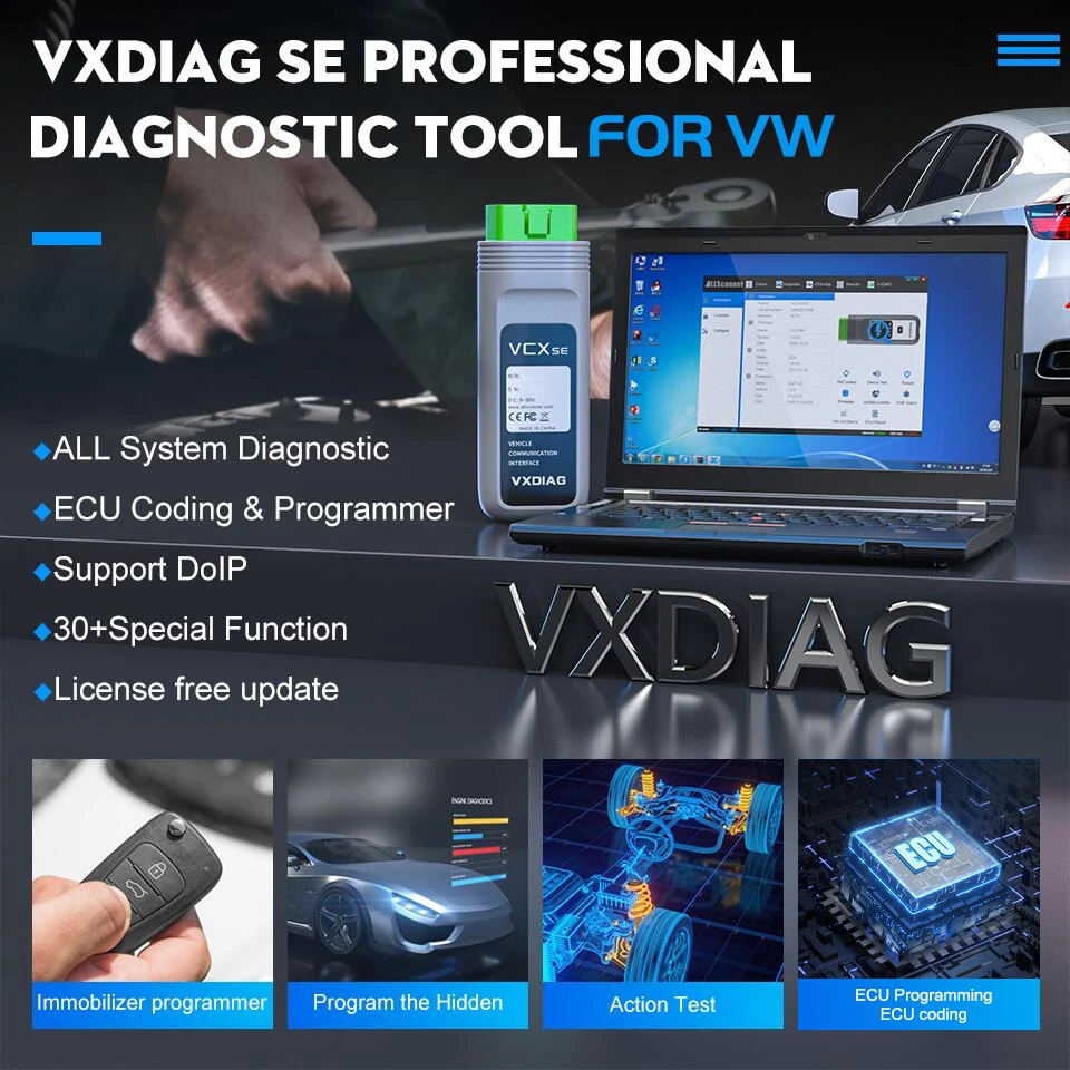 VXDIAG VCX SE для VW DOIP OBD2 диагностический сканер WIFI автомобильные механические