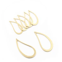 20pcs raw brass geometric copper water drop earring charms pendant for handmade minimalist earrings neckalce jewelry materials
