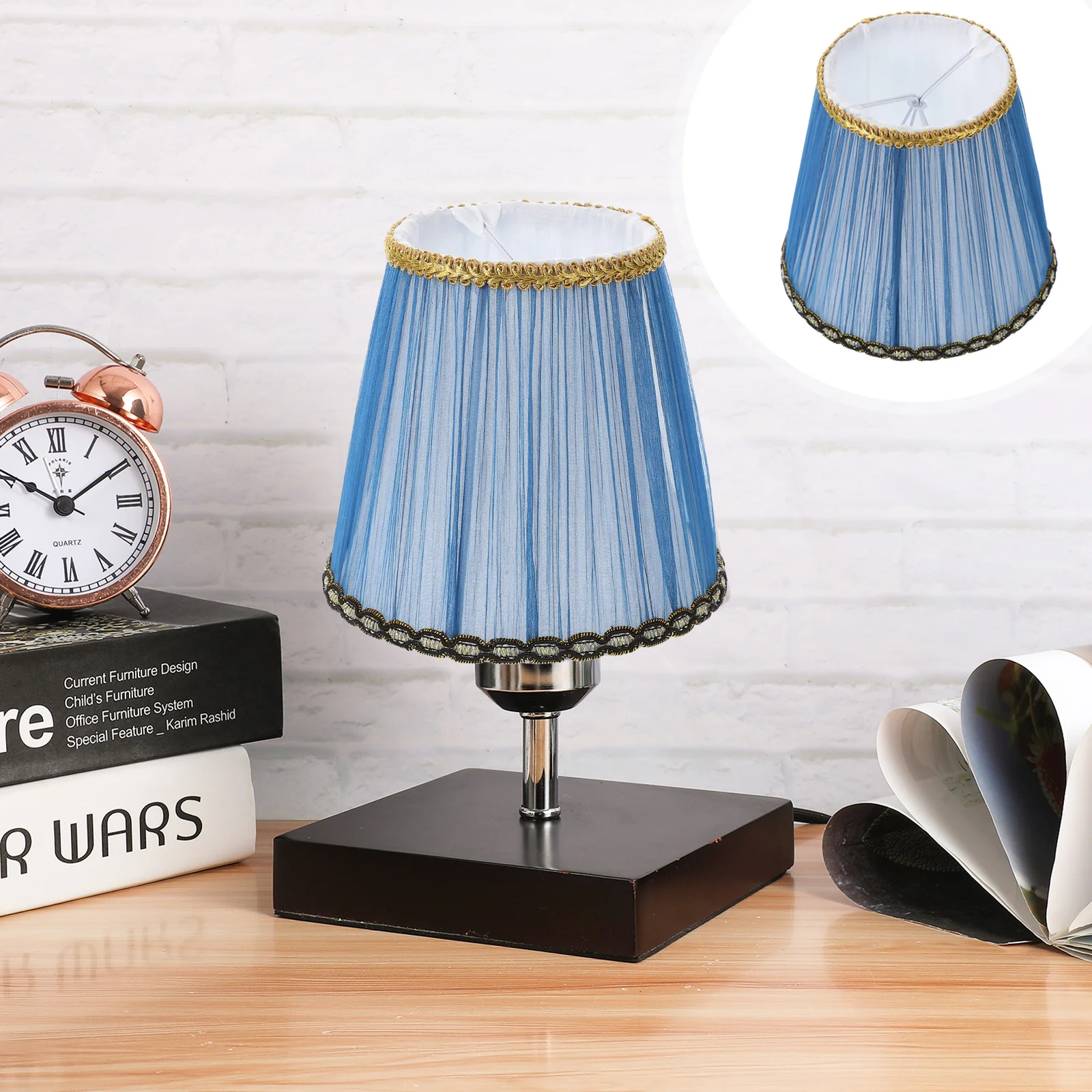 

Lamp Shade Cover Lampshade Cloth Shades Table Chandelier Light Clip Replacement Fabric Bulb Covers Lamps Pendant Pleated Floor