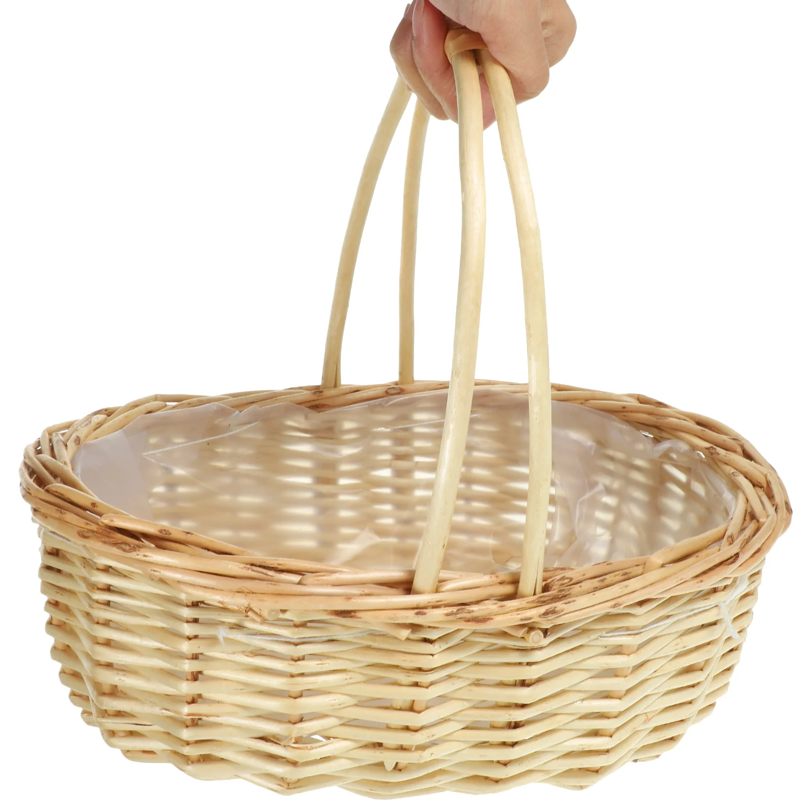 Портативные планшетовые корзины для хранения плетеные с ручкой контейнер