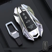 zinc alloy car key case shell cover for toyota crown highlander new rav4 camry carola leling prado 2020