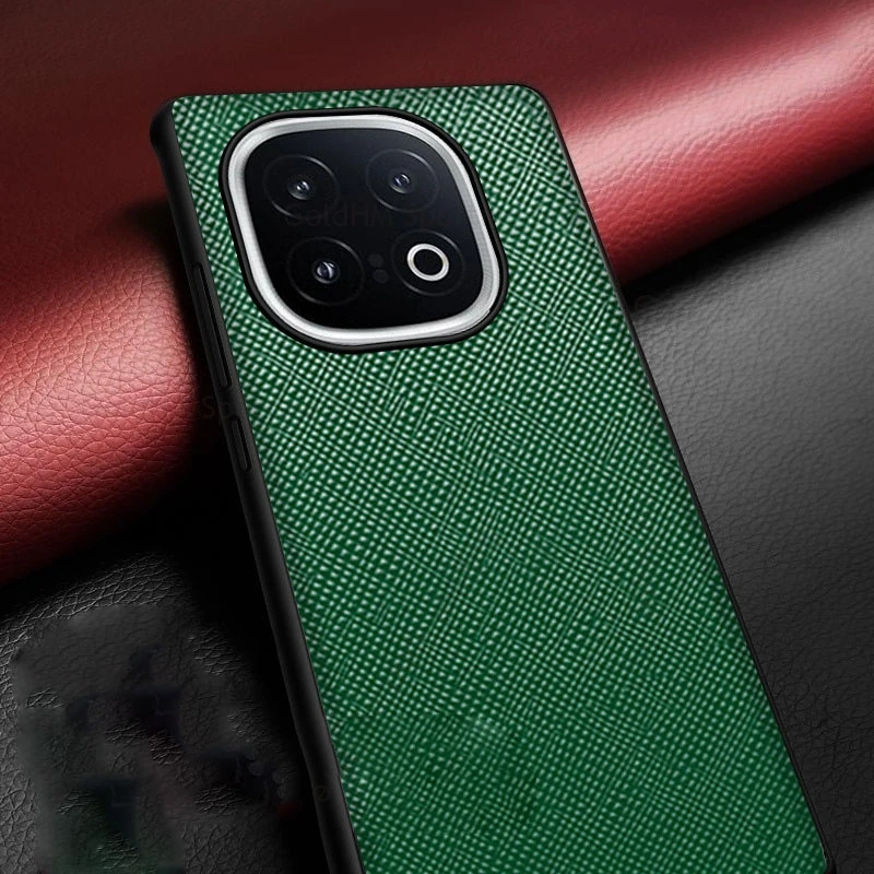 Фото Кожаный чехол для телефона с перекрестным ощущением для vivo iQOO 13, жесткий защитный мягкий силиконовый чехол-бампер для ПК для VIVO iQOO 12 11 10 13 Pro Capa №2