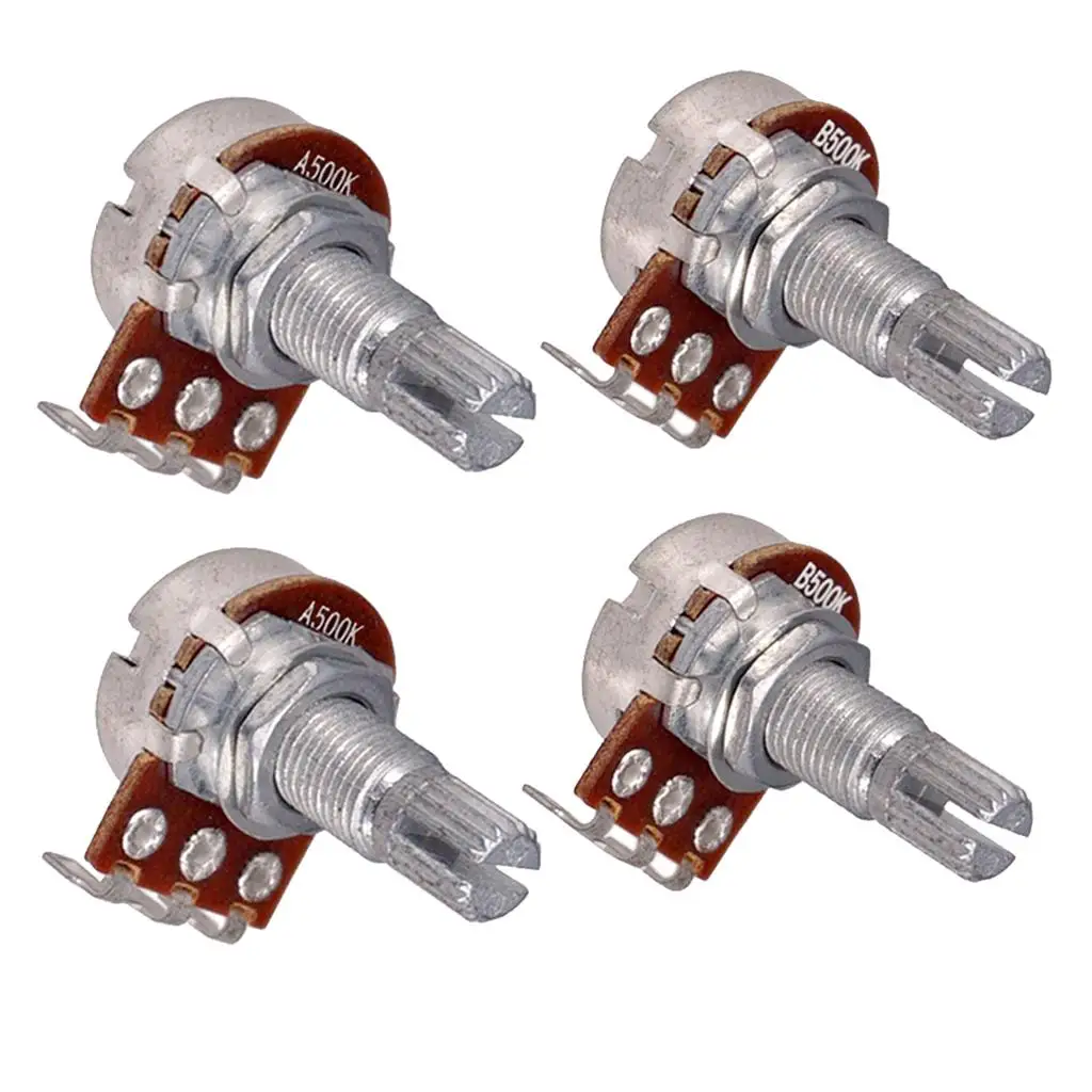 

4pcs Full Size 18mm Split Guitar Bass Volume & Potentiometer Switch Set