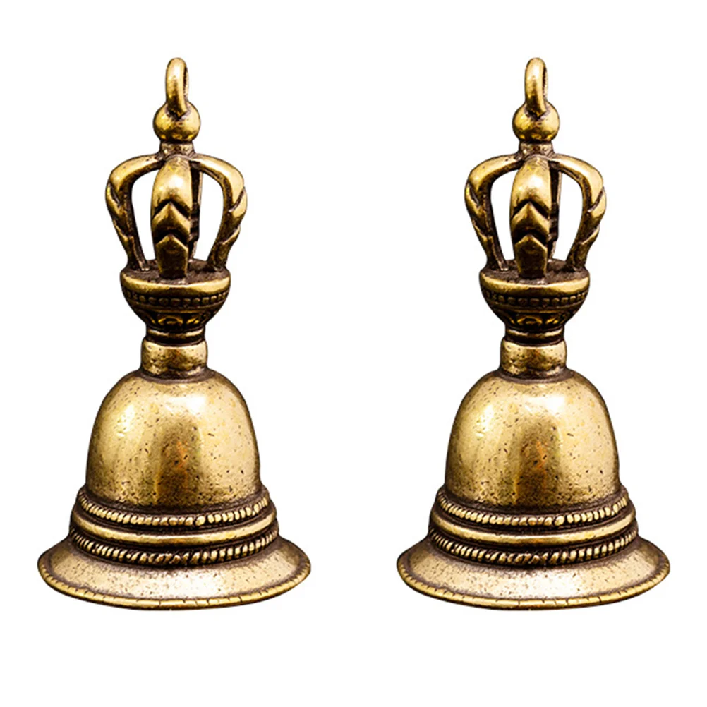 

2 шт. DIY брелок для ключей подвесные медные колокольчики Ретро Декор кольцо подвески Очаровательное ожерелье латунная счастливая Бриллиантовая Статуэтка дверной Звонок