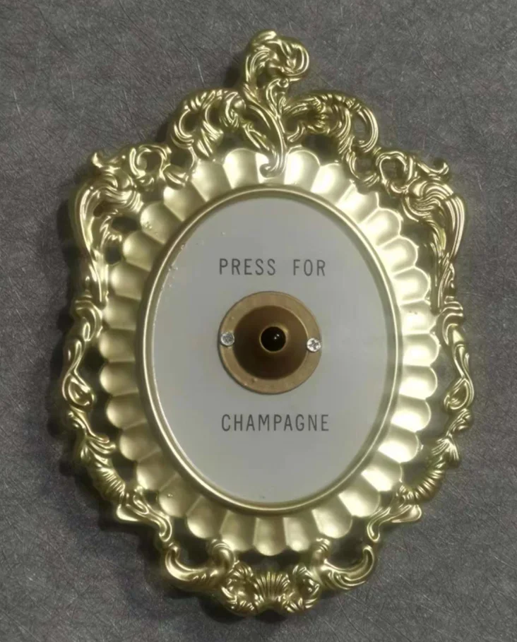 Retro Champagne Doorbell Ring Anillo De Campana De Champán Vintage Home Room Decor Accessories Europeo Press Doorbell 샴페인 초인종