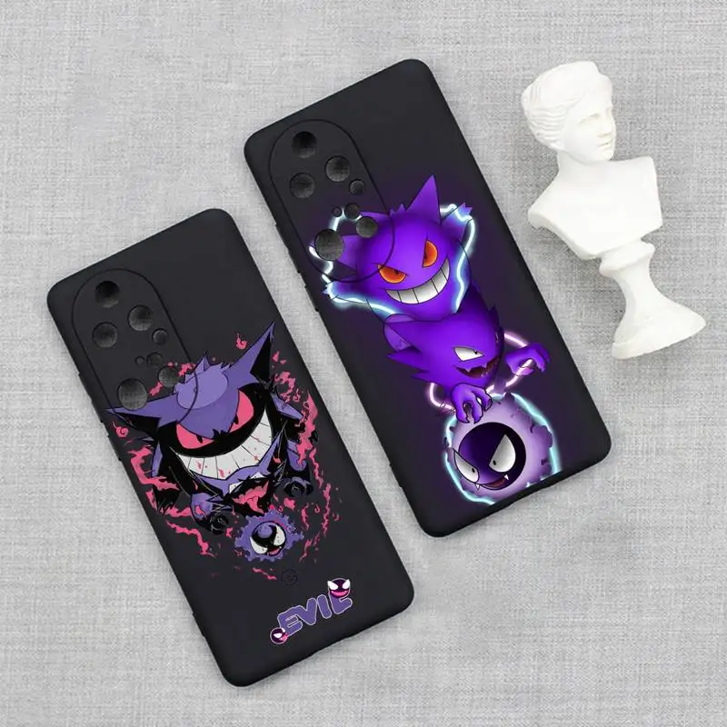 

Pokemon Evil Gengar Toys Phone Case For Huawei P20 P30 P40 P50 Lite E P Mate 50 40 30 20 Pro Soft Cover