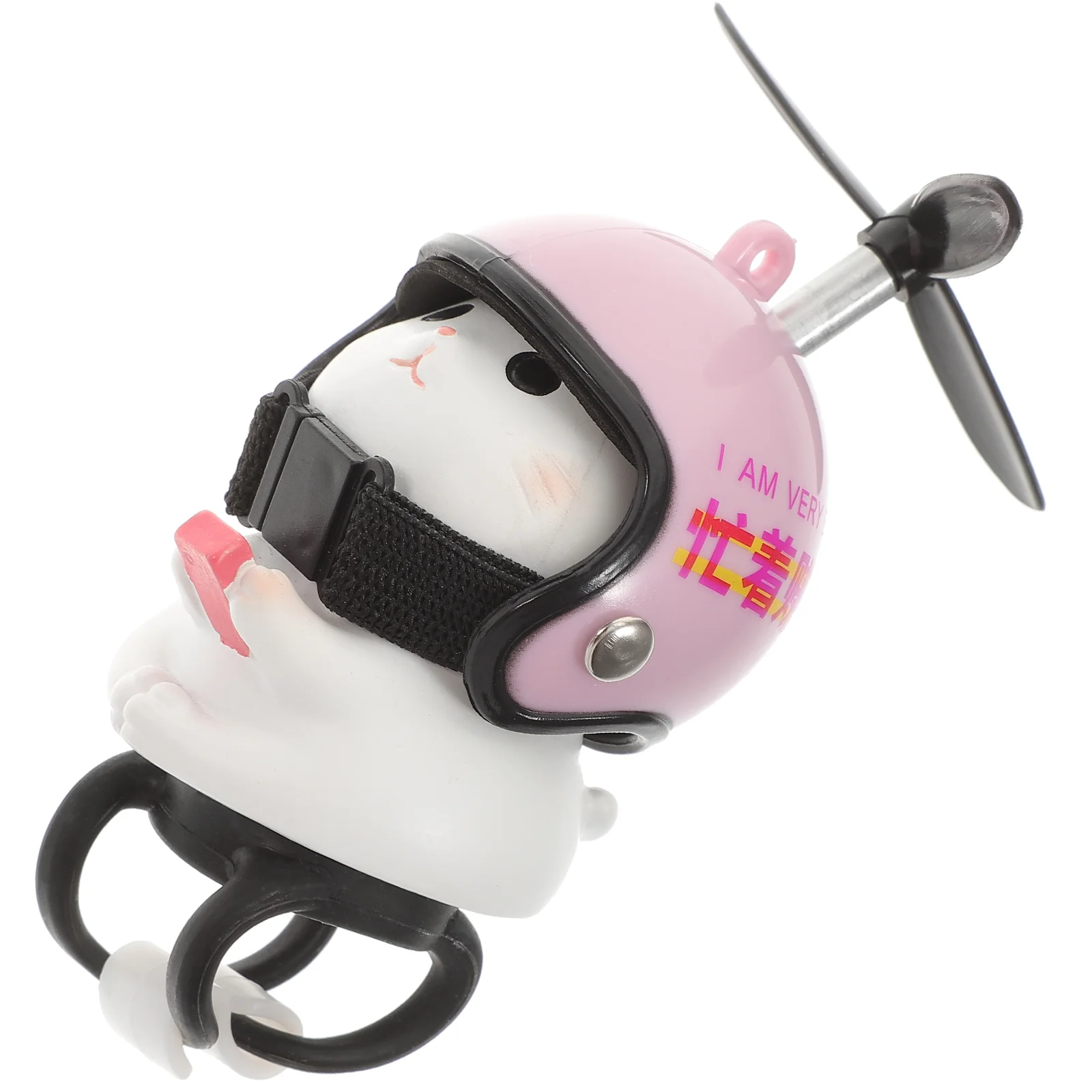 

Motorcycle Decoration Cat With Propeller Figurine Handlebar Decor