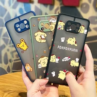 pompompurin cartoon love for xiaomi mi 11t 11 10 ultra pro lite note10 poco x3 f3 gt nfc m3 frosted translucent phone case cover