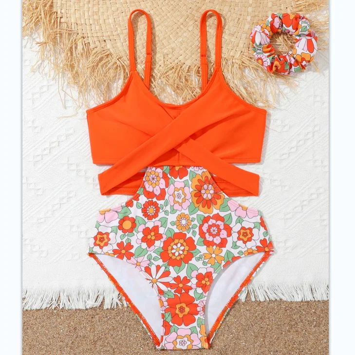 Женский пляжный слитный купальник раньше детский для подростков спортивные