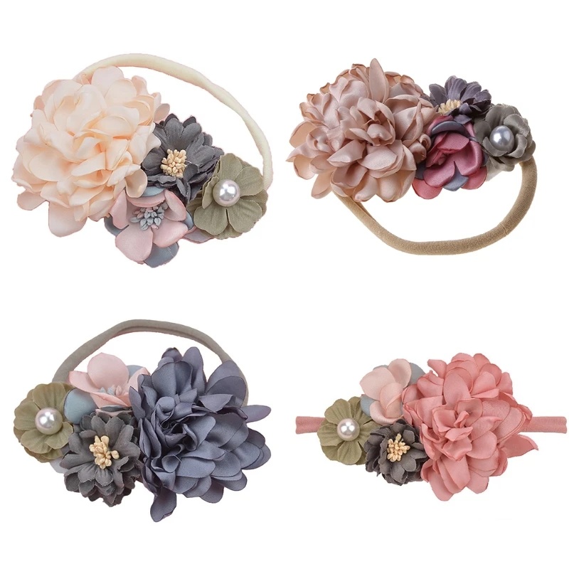 

Baby Girl Flower Elastic Headband Infant Kids Stretch Hair Band Toddler Newborn Photography Props Headwear Accessories