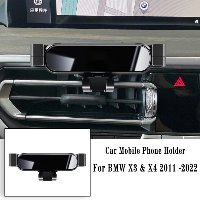 

Gravity Bracket For BMW X3 X4 G01 G02 2011-2022 Gravity Navigation Bracket Air Outlet Clip Bracket Rotatable Support