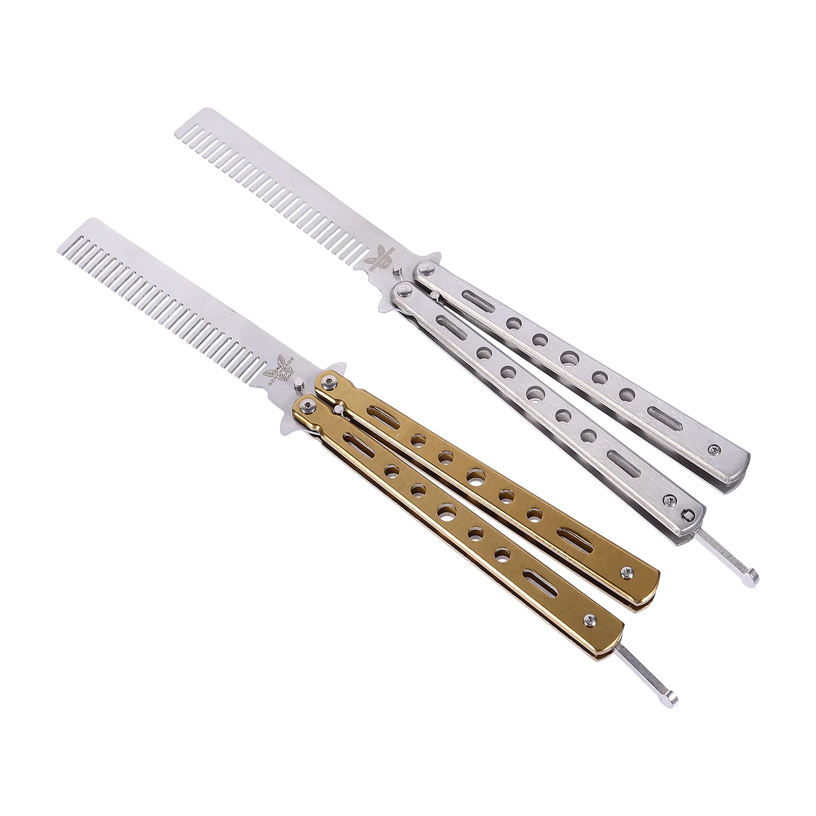 

2Pcs Outdoor Stainless Steel Butterflies Comb Beginner Training Practice Tools