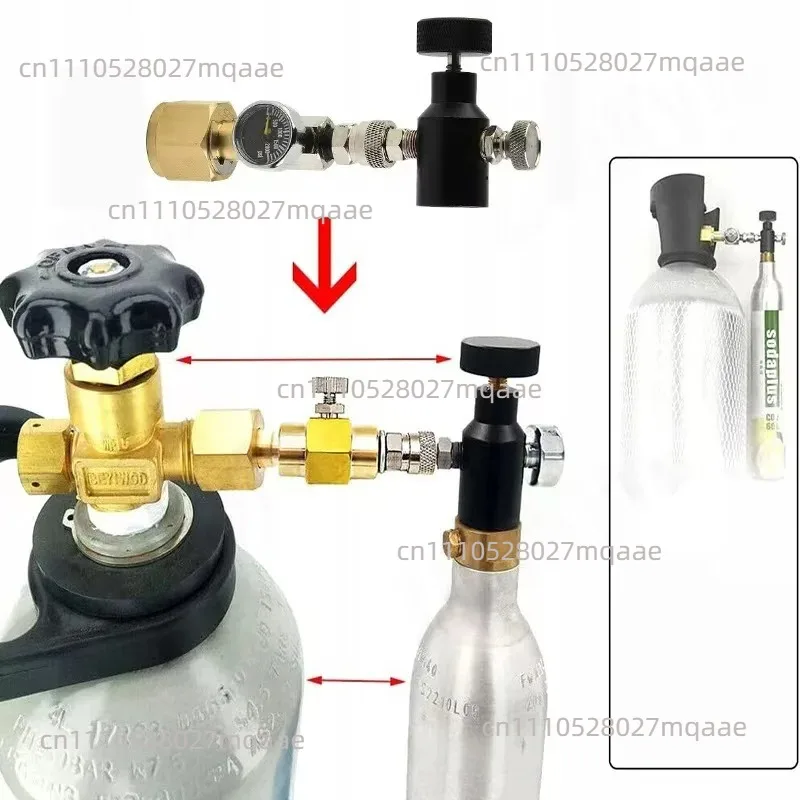 Фото Подходит для аппарата для газирования воды Sodastream, быстрозажимной соединитель для газового баллона с резьбой TR21-4. №3