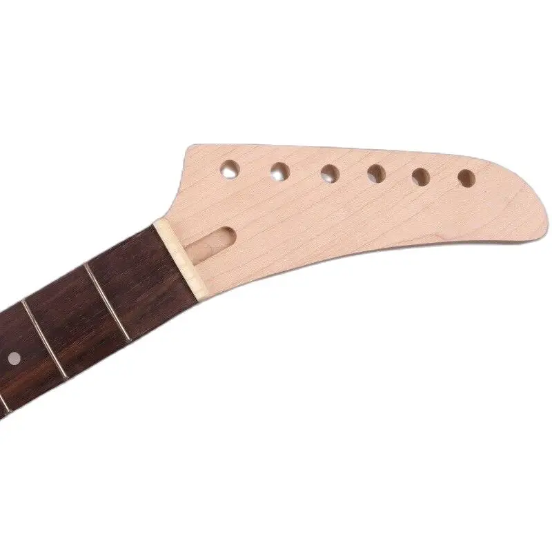 

Необработанная гитарная шея, 22 лада, 25,5 дюйма, банановая головка, Кленовая подставка из палисандра, в горошек