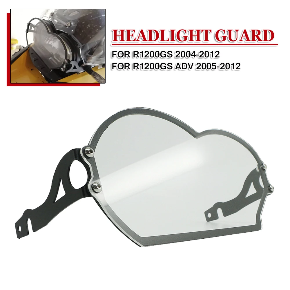 

Headlight Guard For BMW R1200GS Adventure Oil Cooled R 1200 GS R1200 ADV 2005-2012 Head Light Protector Cover Transparent Lens