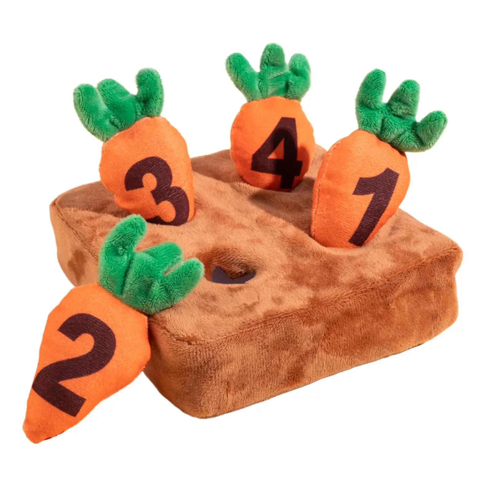 

Interactive Dog Toy Slow Eating Playing Dog Carrot Plush Toy Dog Puzzle Toys