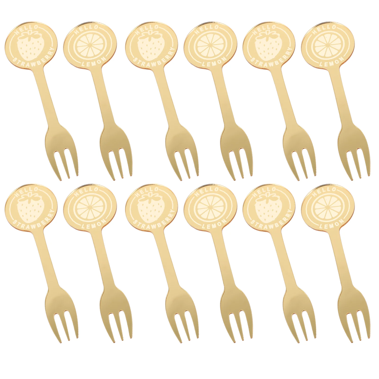 

Fruit Forks Party Bar Ornaments Decorative Cupcake Cocktail Acrylic Multi-function